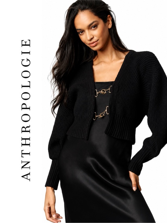 Anthropologie Sweaters - Anthropologie Rhea Hardware Crop Cardigan Sweater